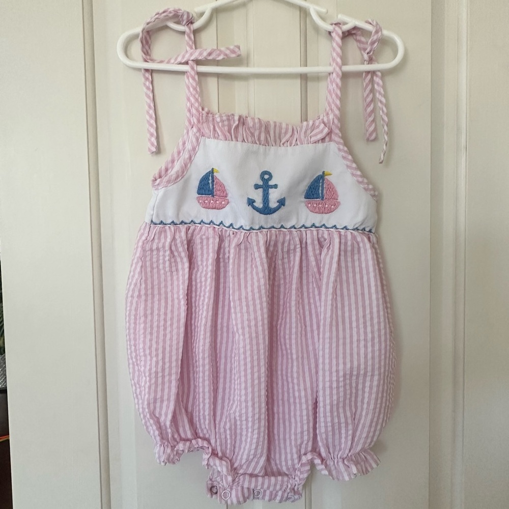 Cecil & Lou Seersucker Sailboat Bubble